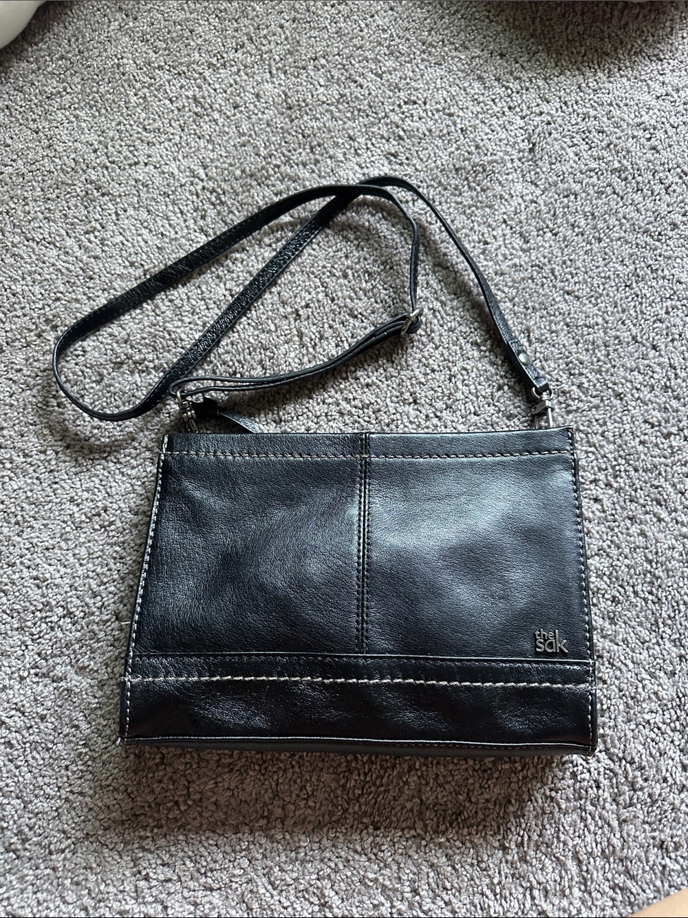 The Sak Black Leather Shoulder Crossbody